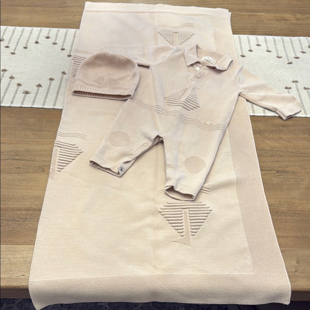 Baby Knit Outfit and Blanket Set